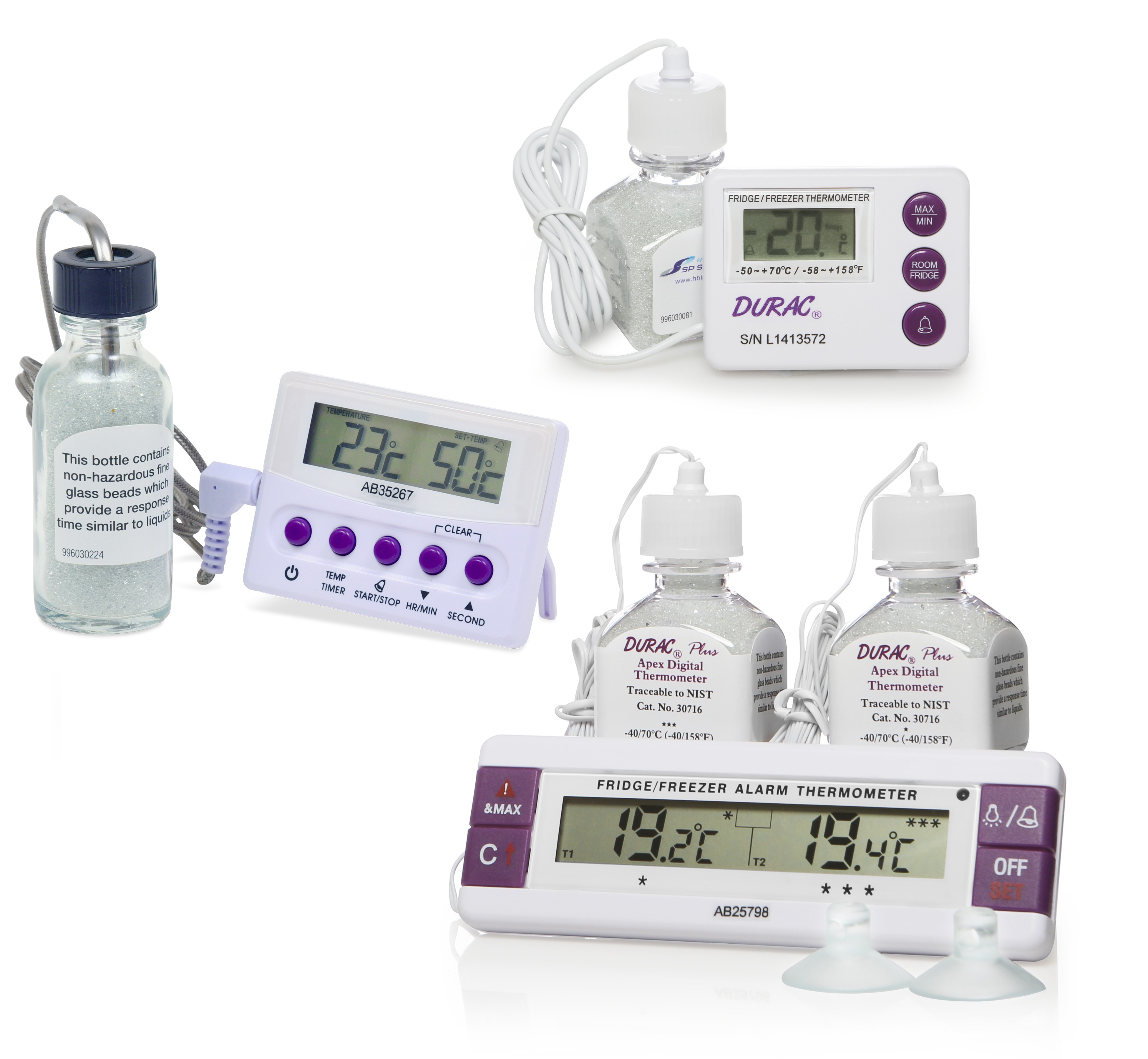 H-B Frio-Temp Calibrated Electronic Verification Thermometers for Freezers, Refrigerators, Incubators and Ovens