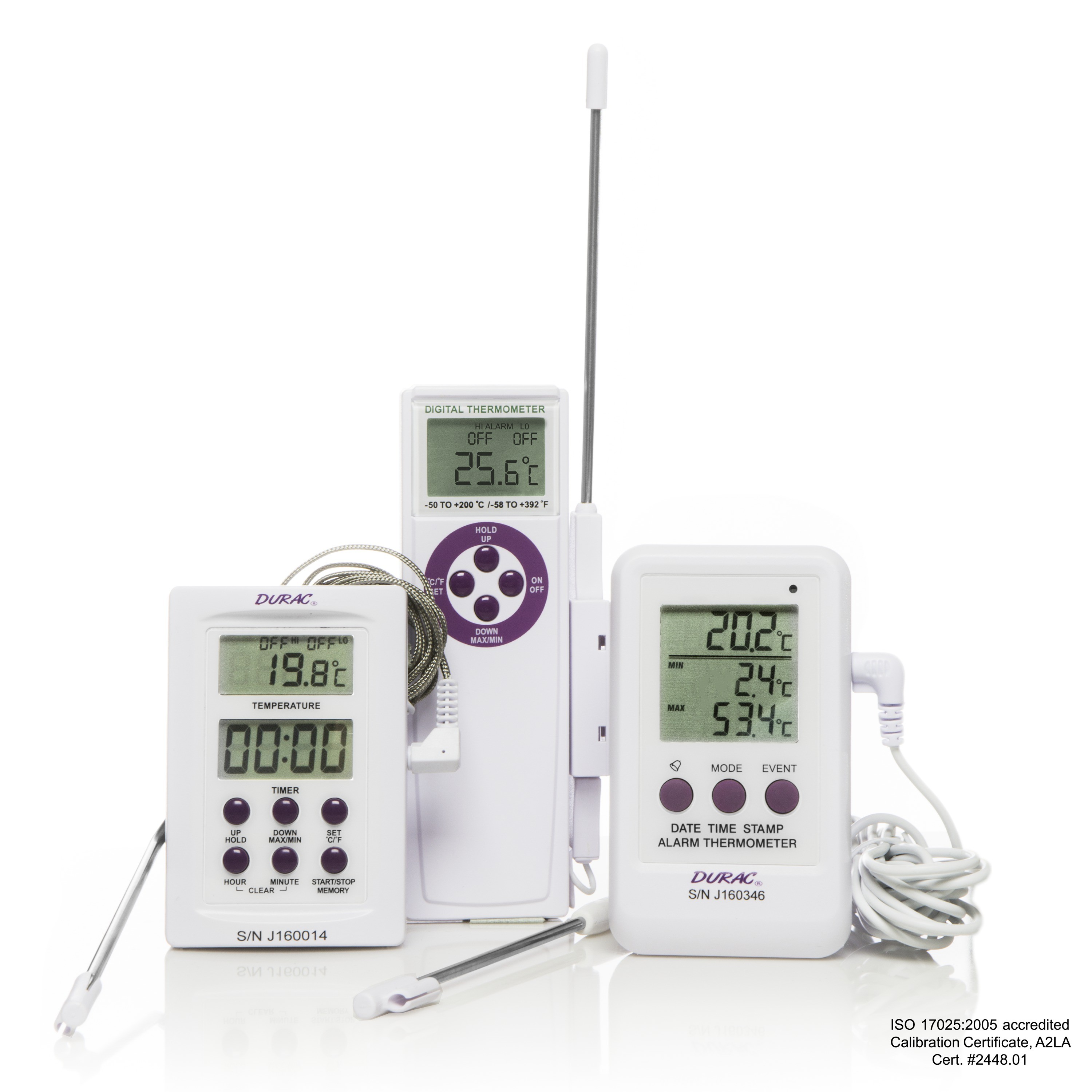 H-B DURAC Calibrated Electronic Thermometers with Stainless Steel Probe