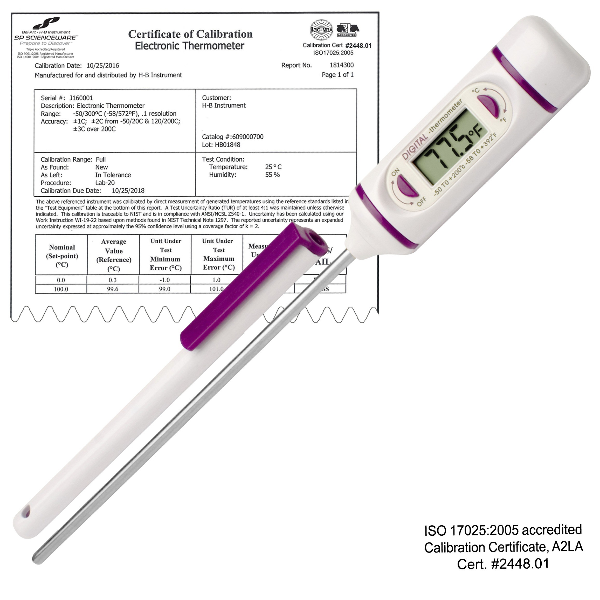 H-B Instrument Durac Hot Water/Refrigerant Line Thermometers