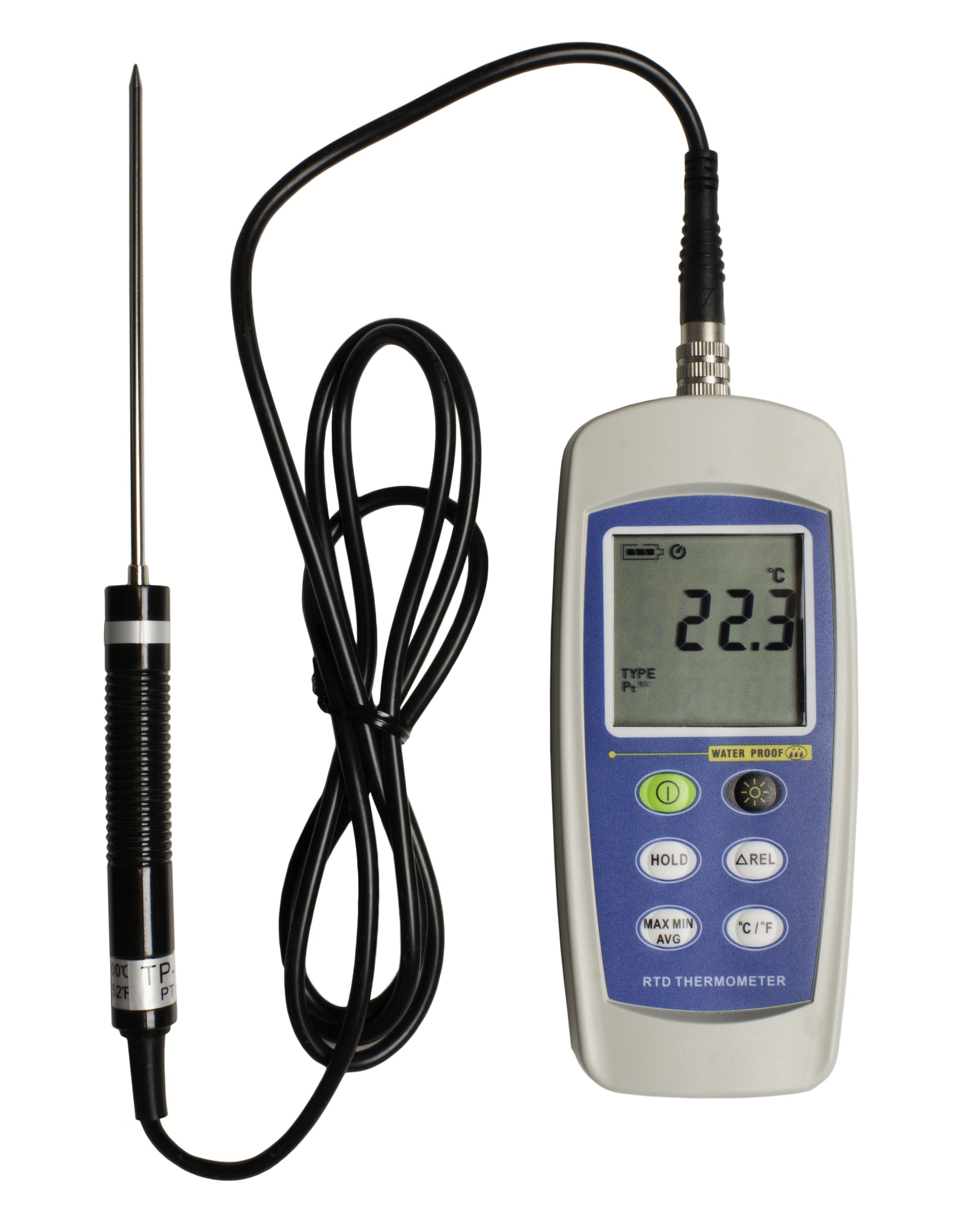 HB DURAC RTD Electronic Thermometer, 100 to 300C (148 to 572F), PT100 Probe SP Scienceware