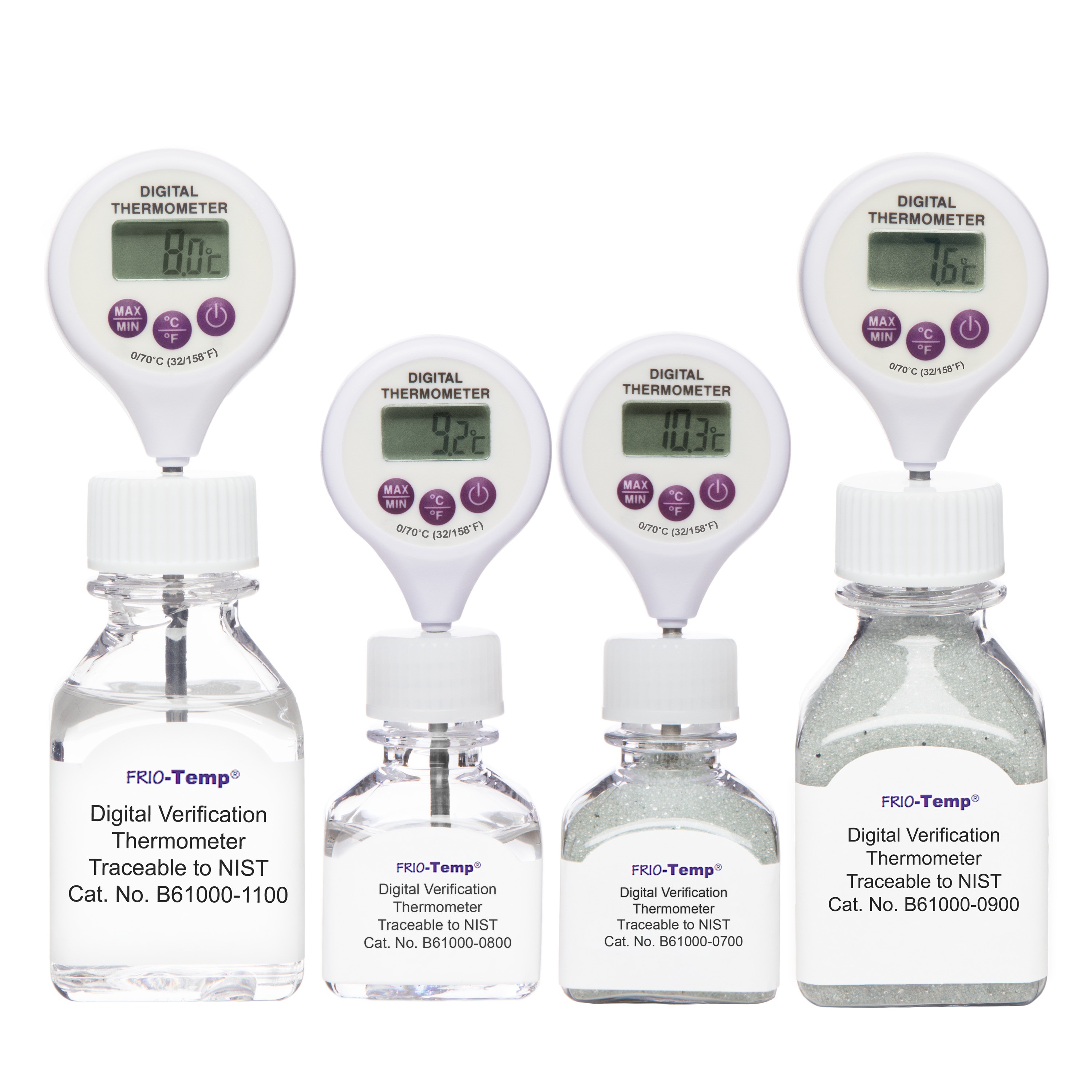H-B Frio-Temp Calibrated Electronic Verification Lollipop Stem Thermometers for Refrigerators, Incubators and General Applications