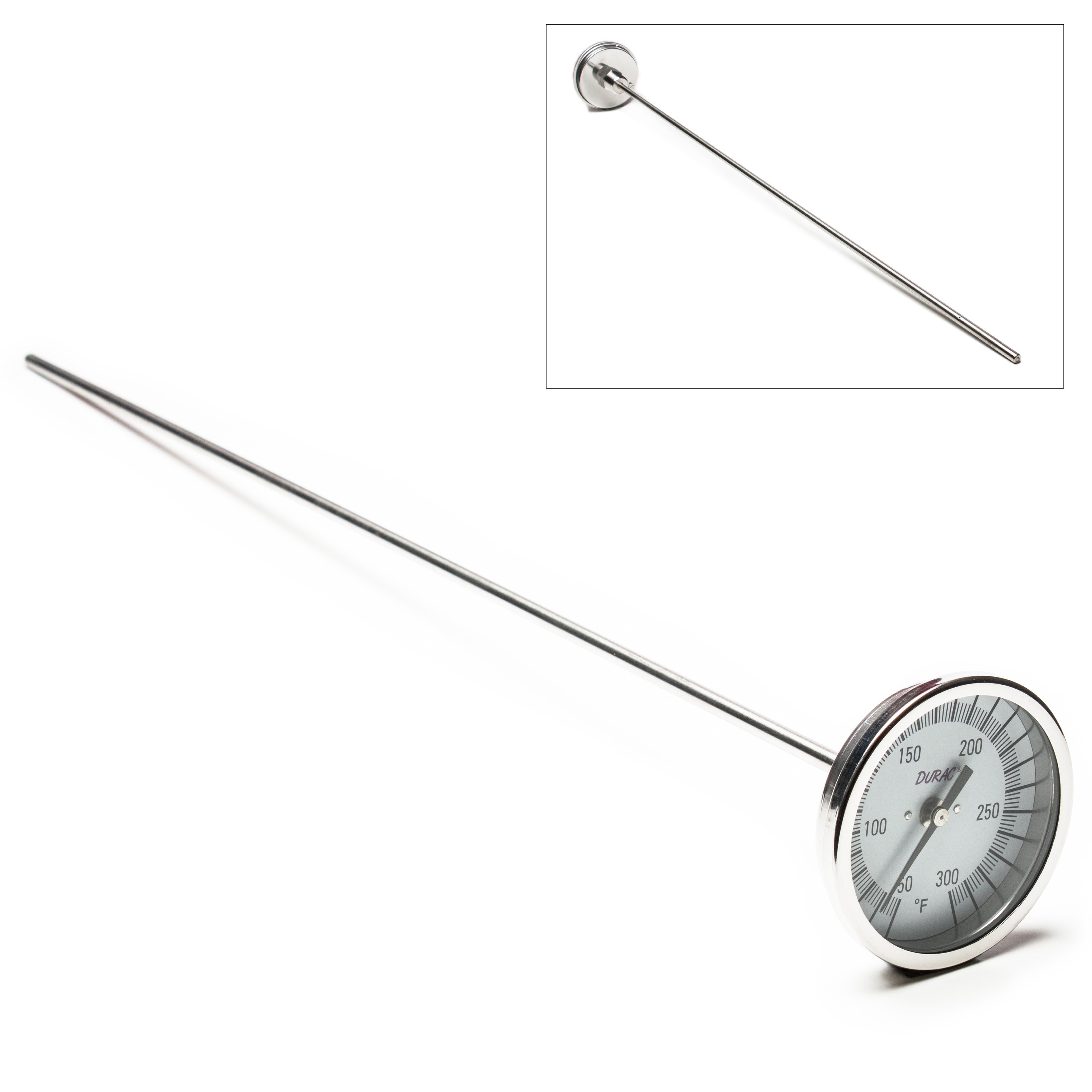 SP Bel-Art, H-B DURAC Bi-Metallic Dial Thermometer; 50 to 300F, 1/2 in. NPT Threaded Connection, 75mm Dial