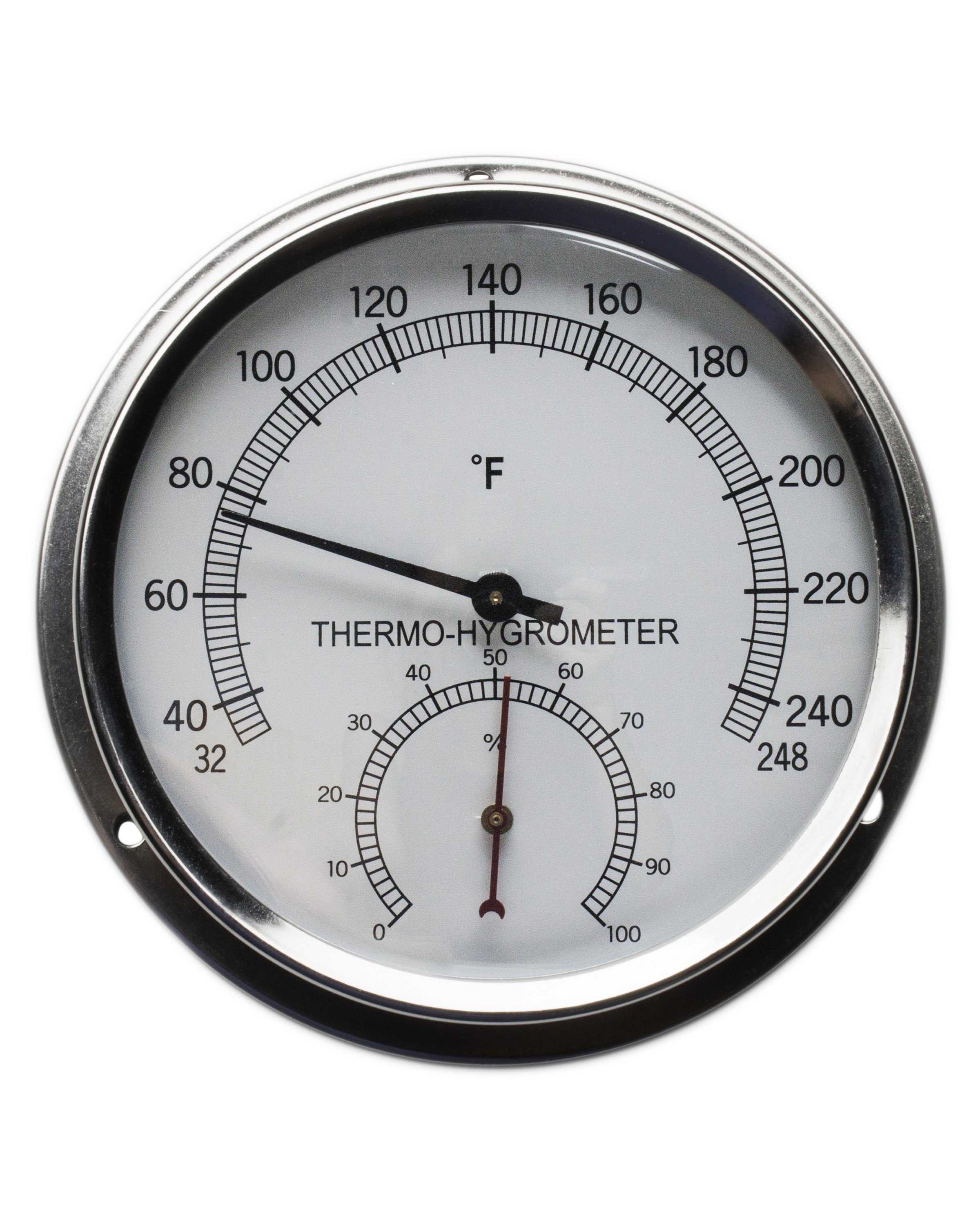 SP Bel-Art, H-B DURAC Thermometer-Hygrometer; 32/248F, 0/100 Percent Humidity Range, Stainless Steel