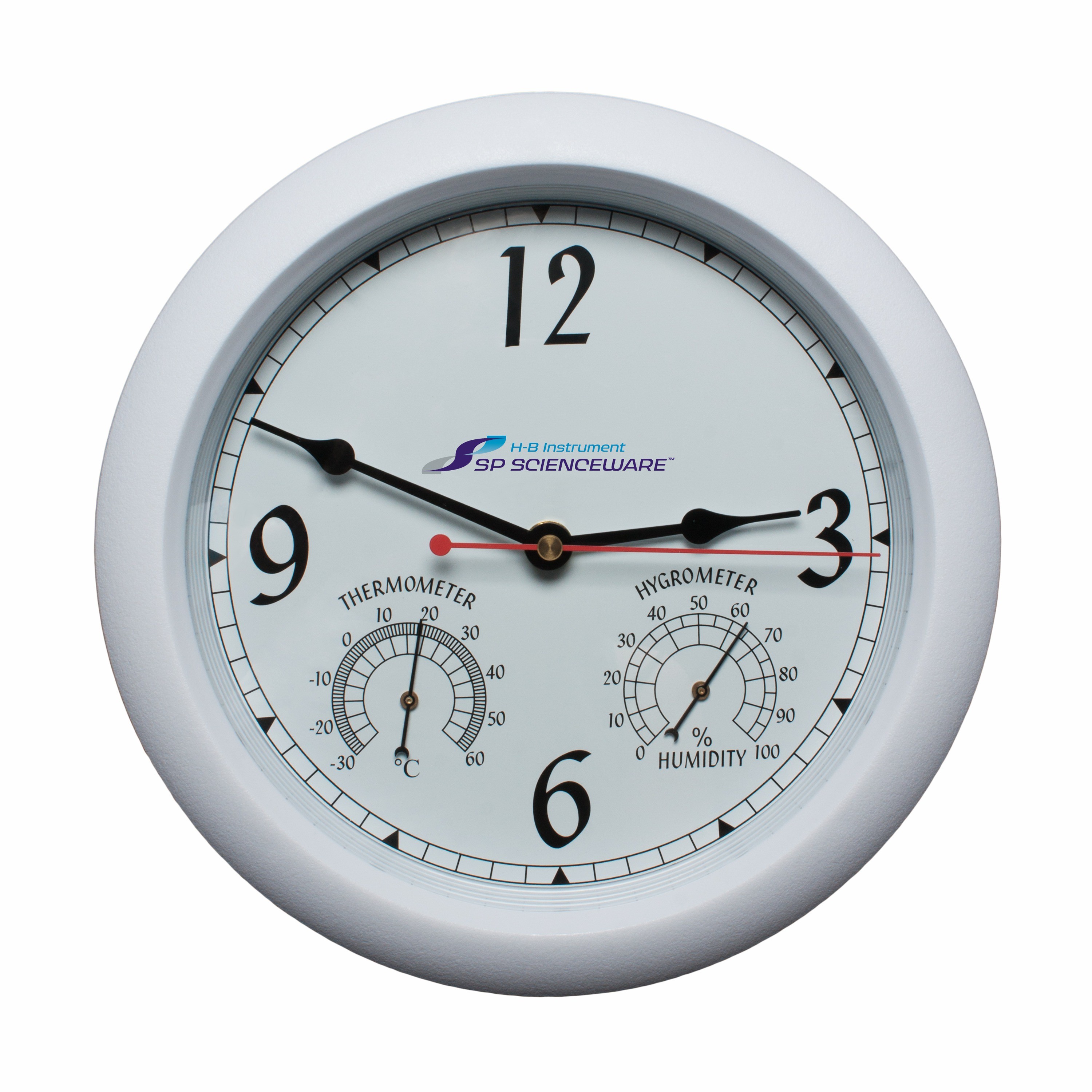 SP Bel-Art, H-B DURAC Thermometer-Hygrometer Round Clock; -30/60C