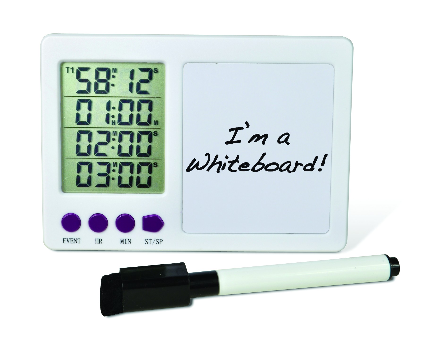 H-B DURAC 4-Channel Electronic Timer with Whiteboard and Certificate of Calibration
