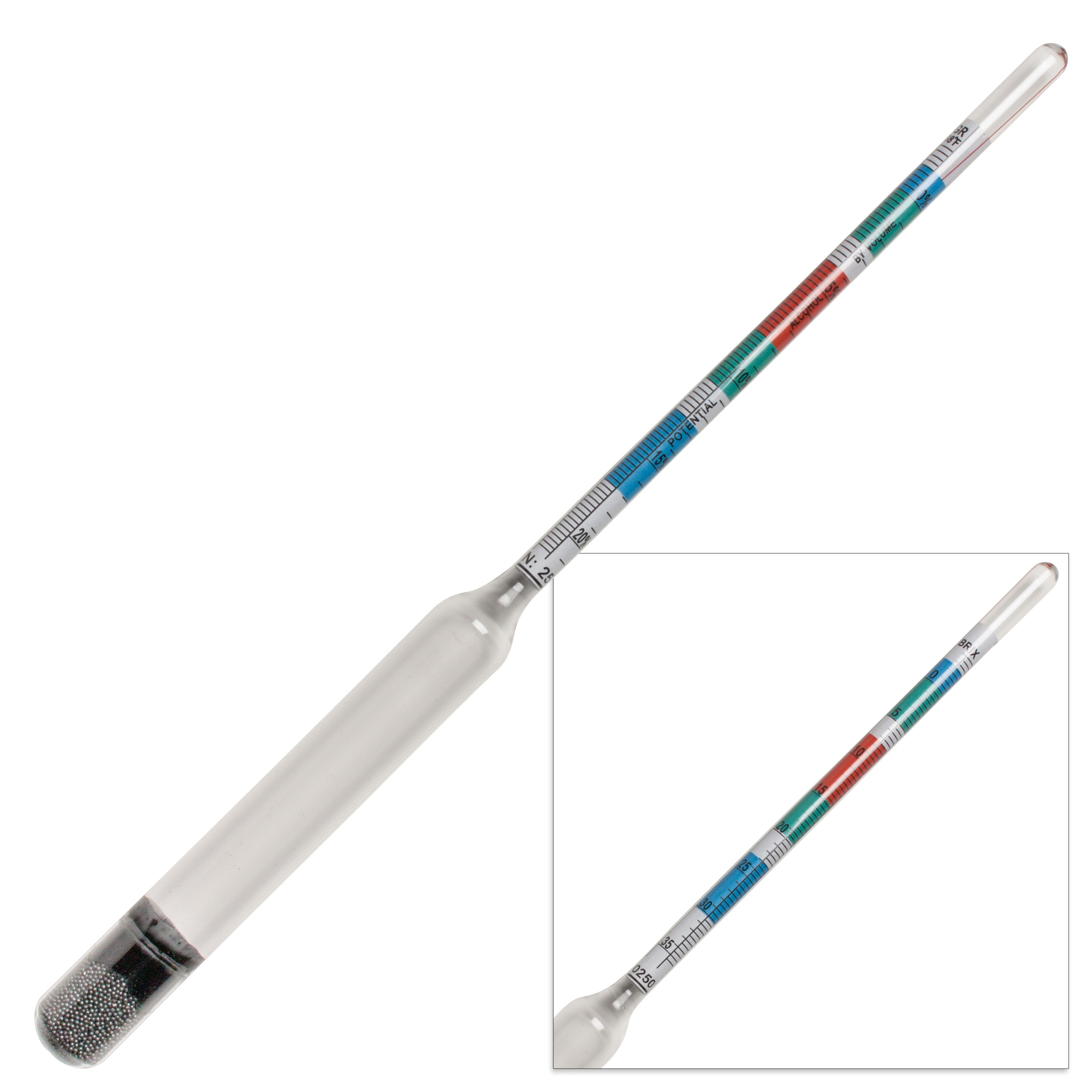 SP Bel-Art, H-B DURAC Triple Scale Beer and Wine Hydrometer, Glass