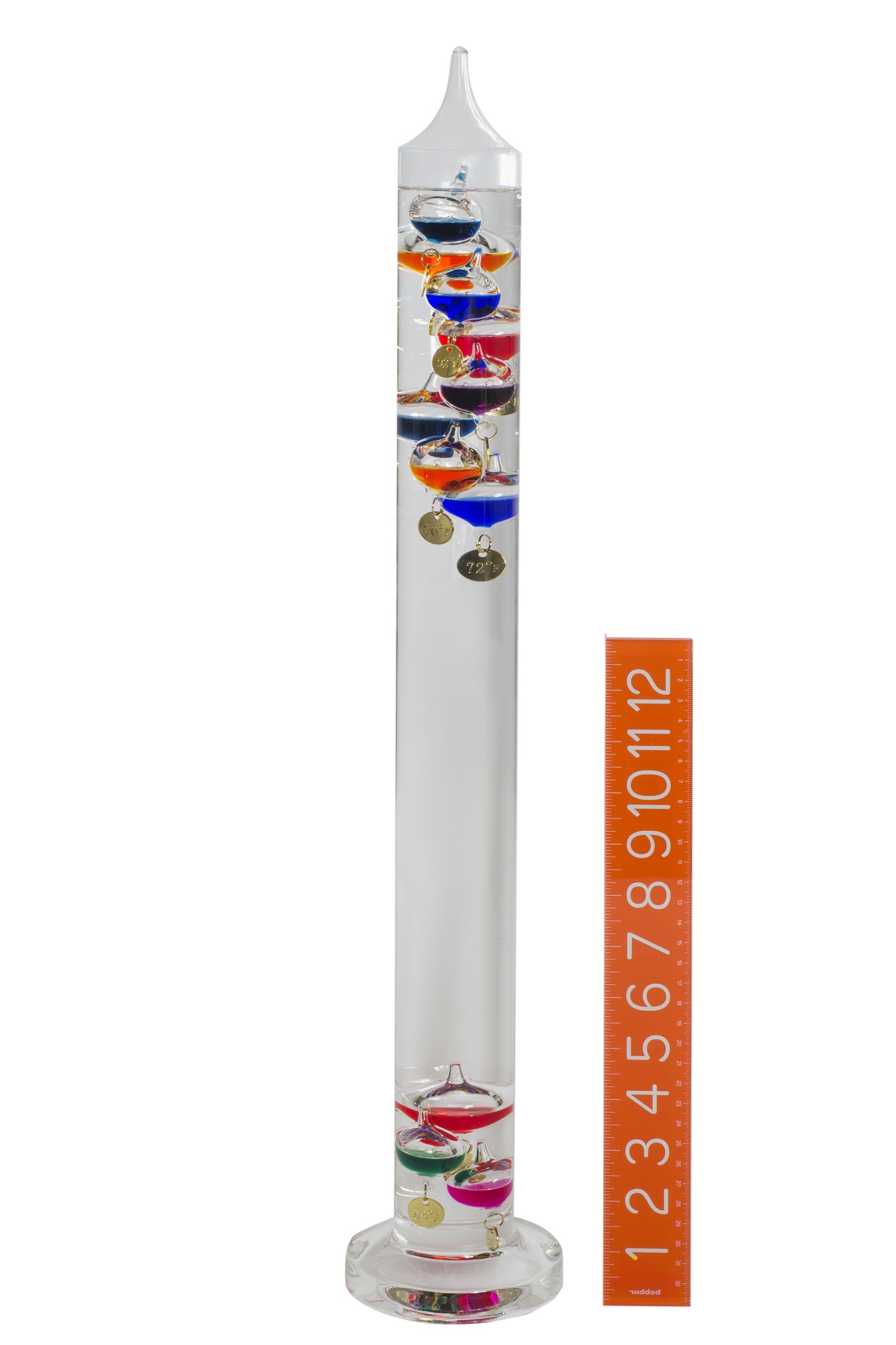 SP Bel-Art, H-B DURAC Galileo Thermometer; 16 to 36C (60 to 100F), 11 Spheres, 24 in.
