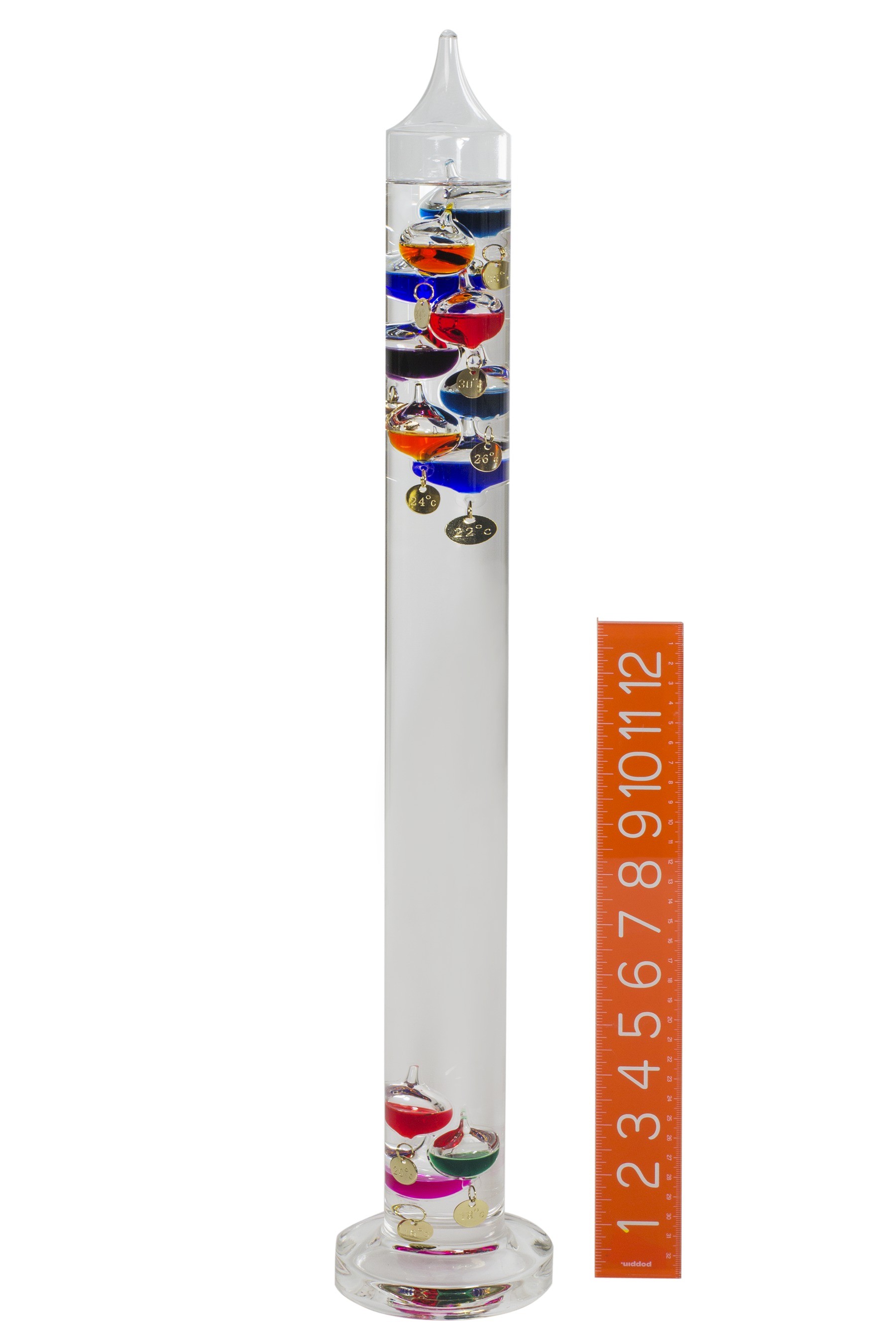 SP Bel-Art, H-B DURAC Galileo Thermometer; 16 to 36C, 11 Spheres, 610mm
