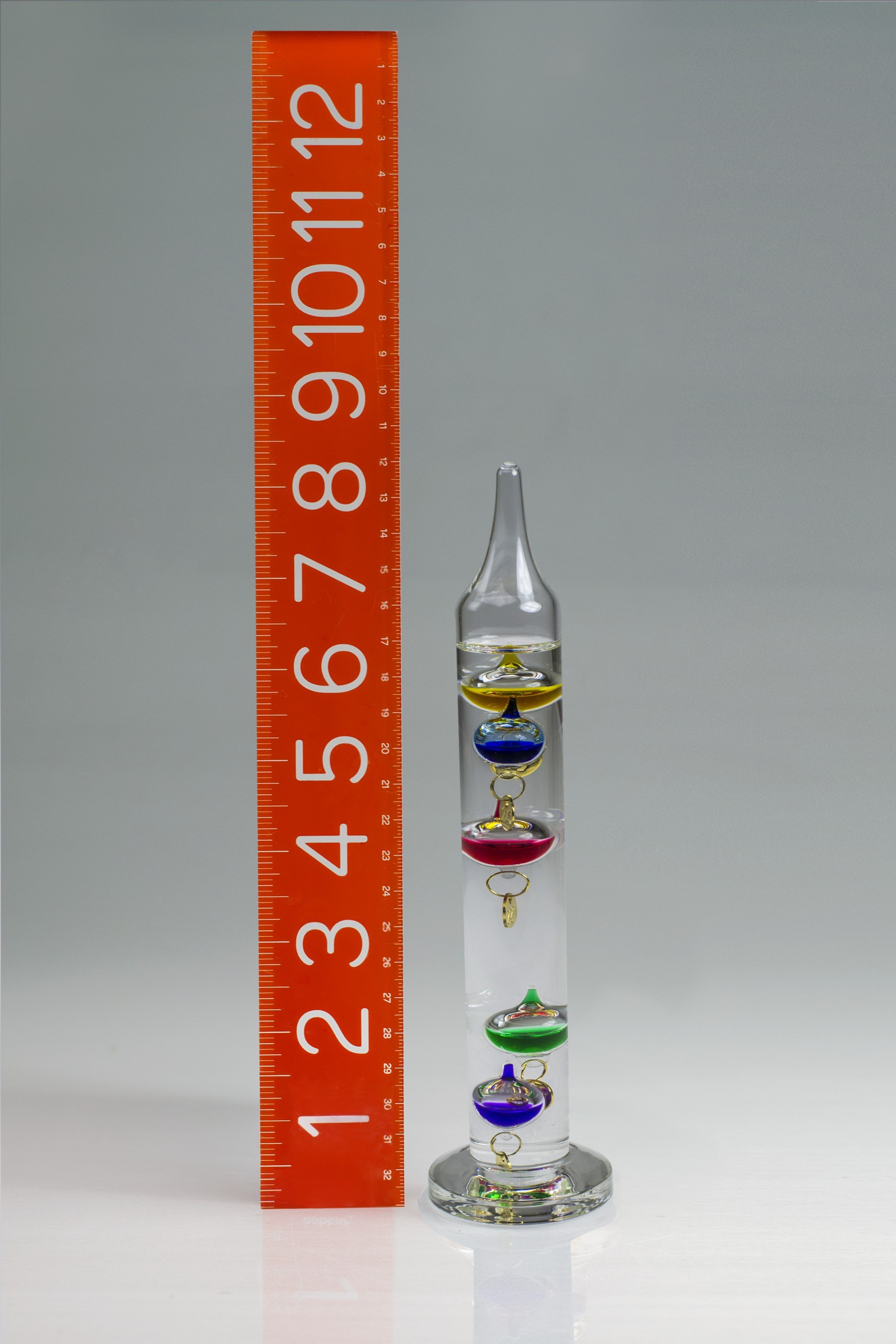 SP Bel-Art, H-B DURAC Galileo Thermometer; 64 to 80F, 5 Spheres, 7 in.