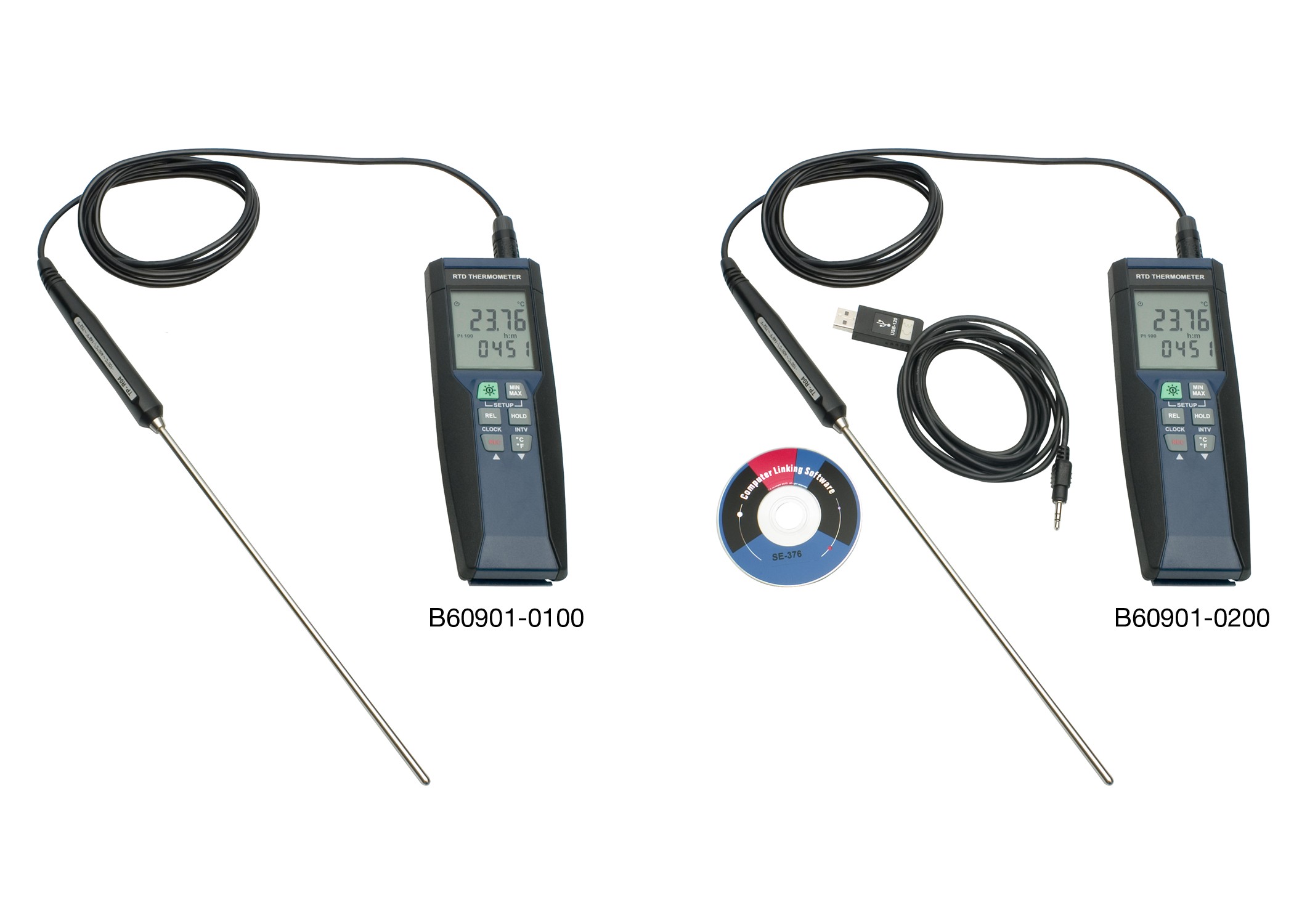 H-B DURAC High Temp Precision RTD Thermometer and Thermometer / Data Logger with Individual Calibration Report; -100 to 400°C (-148 to 752°F)