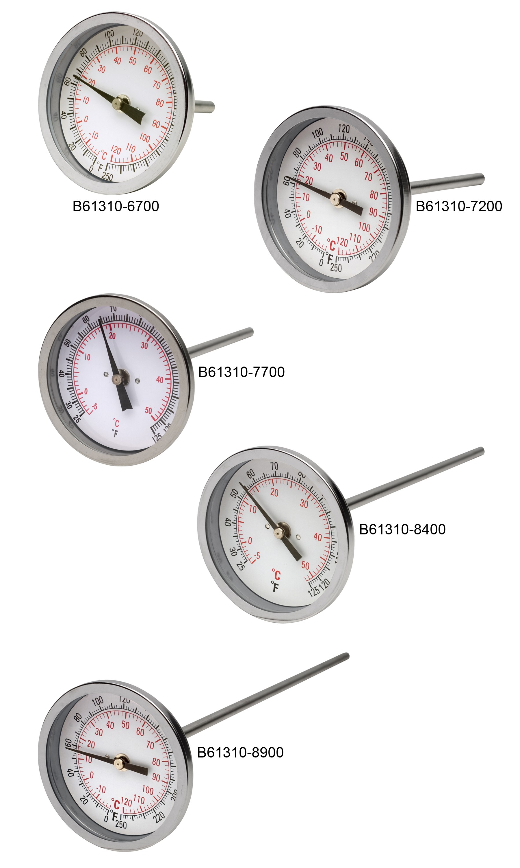 H-B DURAC Bi-Metallic Dial Thermometer with 1/2" NPT Threaded Connection