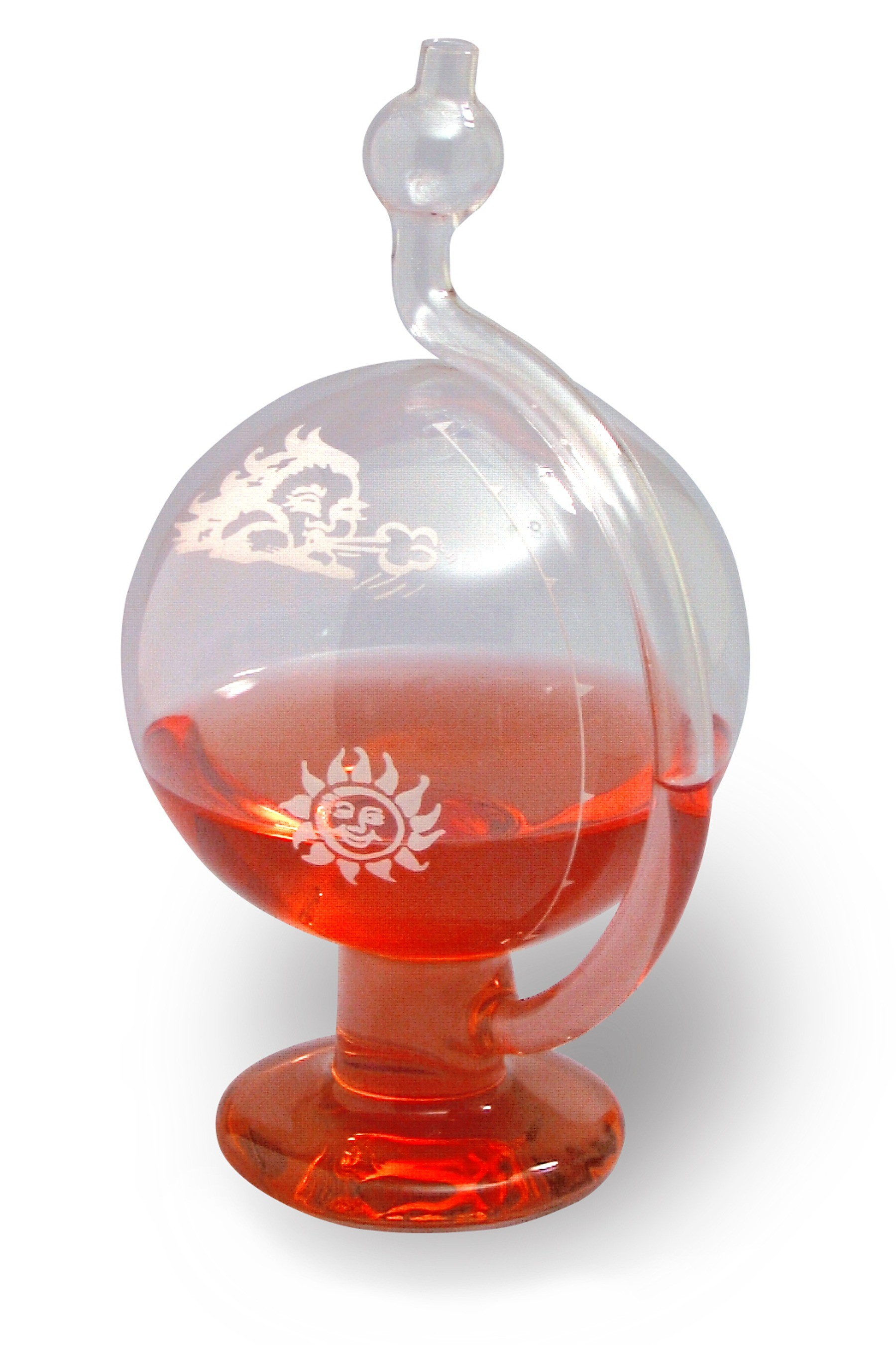 **OVERSTOCK**   H-B DURAC Glass Weather Ball Barometer