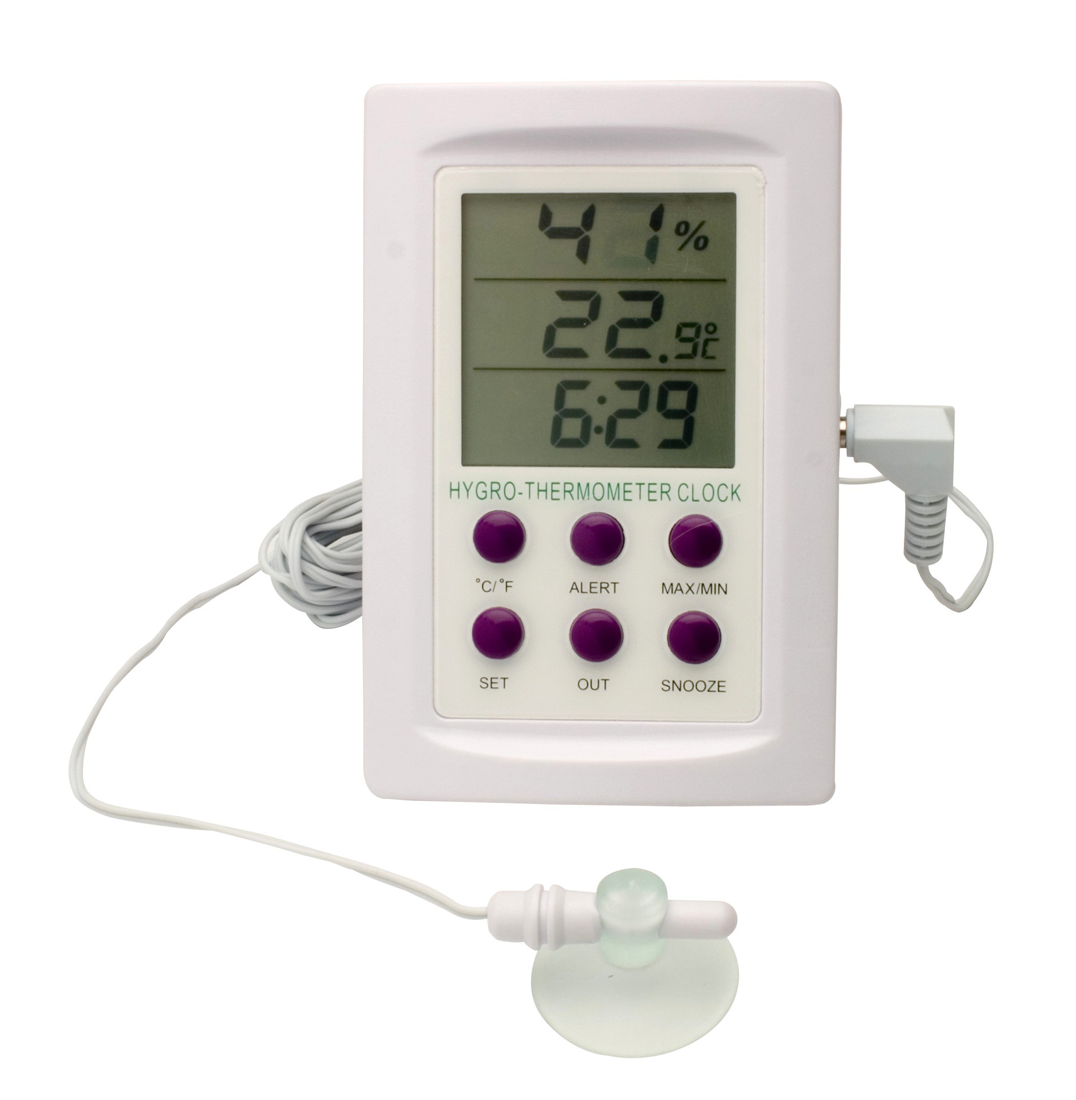 HB DURAC Dual Zone Electronic ThermometerHygrometer with Alarm; 0/50C