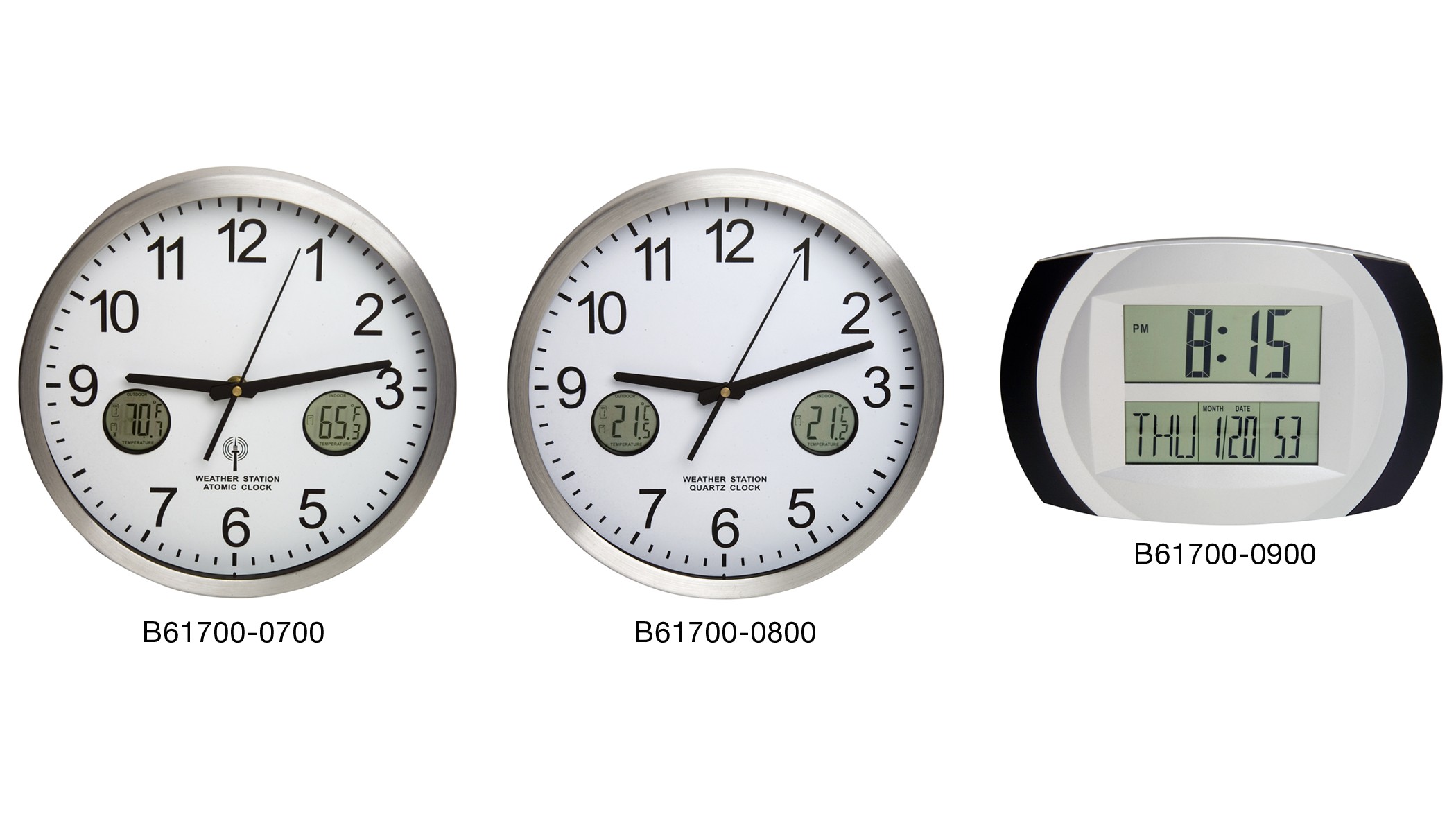 H-B DURAC Multi-Function Digital Clocks