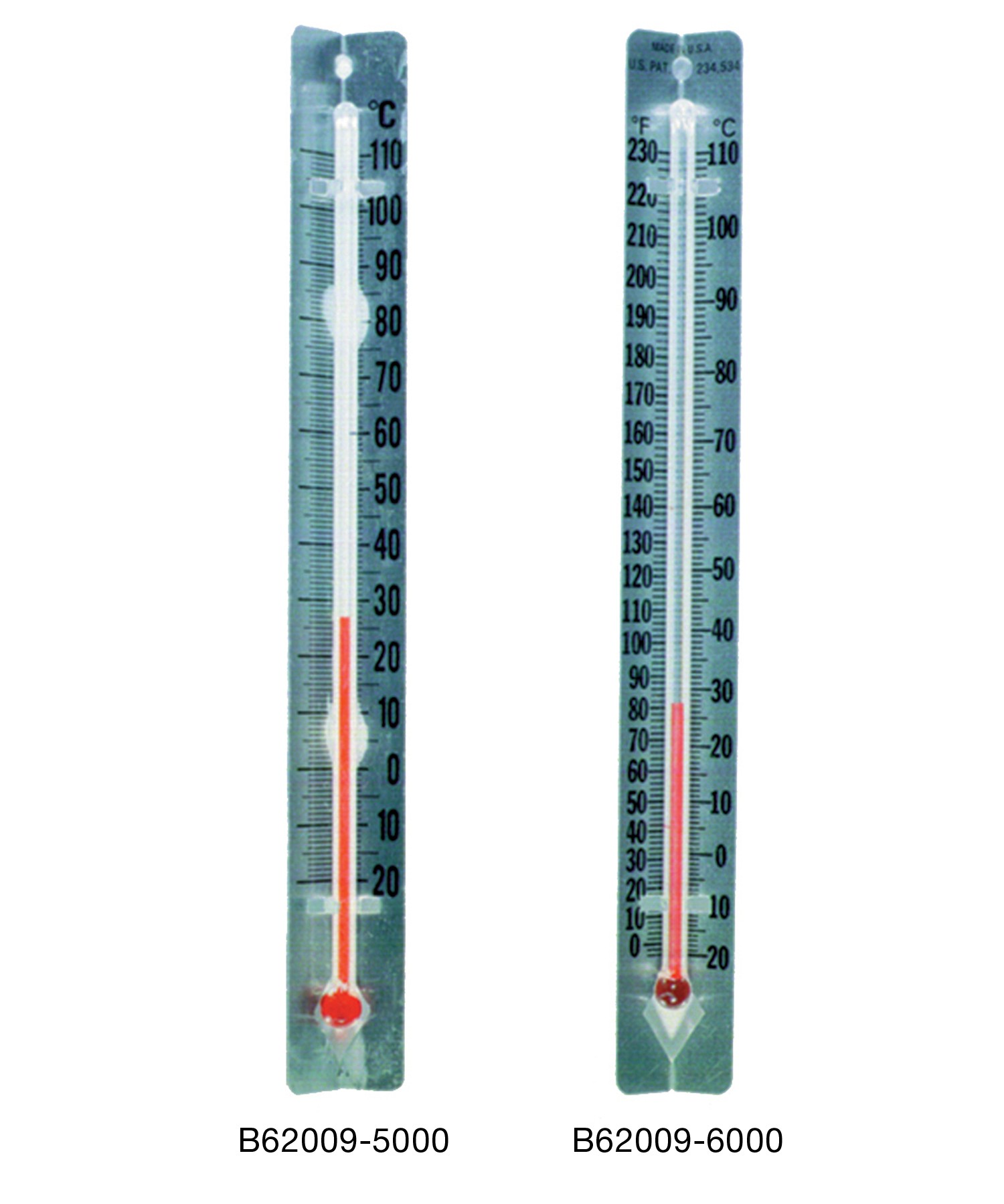 H-B DURAC V-Back Liquid-In-Glass Laboratory Thermometers; Organic Liquid Filled