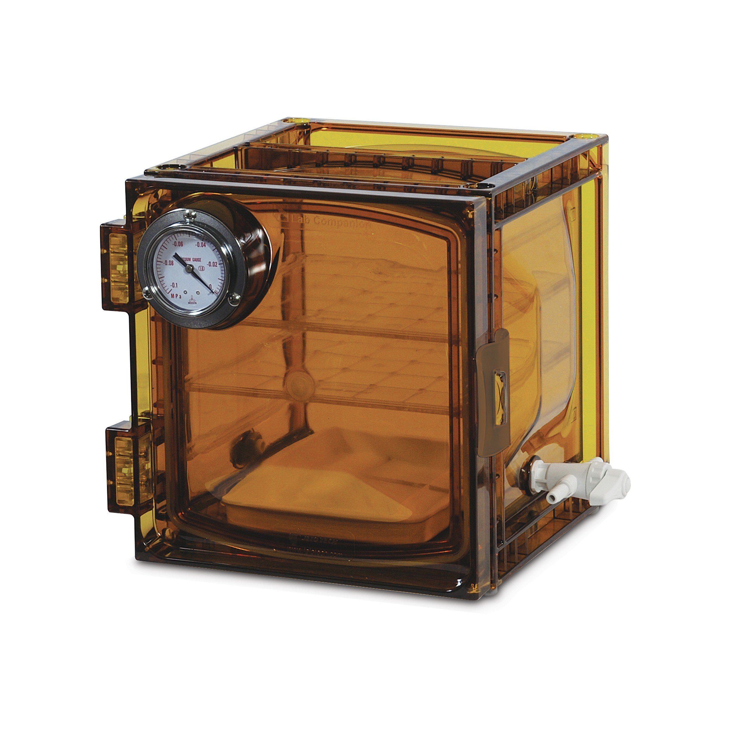 SP Bel-Art Lab Companion Amber Polycarbonate Cabinet Style Vacuum Desiccator; 11 Liter