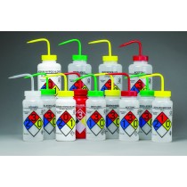 GHS Labeled Right-to-Know, Safety-Vented Wash Bottles