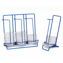 54 Places Plastic Bel-Art 60mm Petri Dish Rack; 10½ x 6¾ x 6¾ in F18991-0060