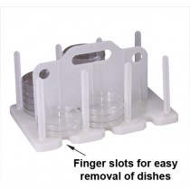 Contact Plate / Petri Dish Racks - White Polypropylene