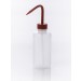 SP Bel-Art Narrow-Mouth 250ml (8oz) Polyethylene Wash Bottles; Red Polypropylene Cap, 28mm Closure (Pack of 6)