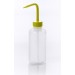SP Bel-Art Narrow-Mouth 250ml (8oz) Polyethylene Wash Bottles; Yellow Polypropylene Cap, 28mm Closure (Pack of 6)