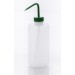 SP Bel-Art Narrow-Mouth 1000ml (32oz) Polyethylene Wash Bottles; Green Polypropylene Cap, 38mm Closure (Pack of 4)