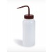 SP Bel-Art Wide-Mouth 500ml (16oz) Polyethylene Wash Bottles; Red Polypropylene Cap, 53mm Closure (Pack of 6)
