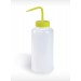 SP Bel-Art Wide-Mouth 1000ml (32oz) Polyethylene Wash Bottles; Yellow Polypropylene Cap, 53mm Closure (Pack of 4)
