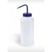 SP Bel-Art Wide-Mouth 1000ml (32oz) Polyethylene Wash Bottles; Blue Polypropylene Cap, 53mm Closure (Pack of 4)