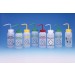 2-Color Wash Bottles – Safety-Vented and Safety Labeled, Wide-Mouth