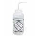 SP Bel-Art Safety-Labeled 2-Color LYOB Wide-Mouth Wash Bottles; 1000ml (32oz), Polyethylene w/Natural Polypropylene Cap (Pack of 6)