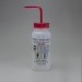 SP Bel-Art GHS Labeled Safety-Vented Acetone Wash Bottles; 500ml (16oz), Polyethylene w/Red Polypropylene Cap (Pack of 4)