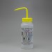 SP Bel-Art GHS Labeled Safety-Vented Dichloromethane Wash Bottles; 500ml (16oz), Polyethylene w/Yellow Polypropylene Cap (Pack of 4)
