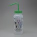 SP Bel-Art GHS Labeled Safety-Vented Ethyl Acetate Wash Bottles; 500ml (16oz), Polyethylene w/Green Polypropylene Cap (Pack of 4)