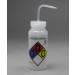 SP Bel-Art GHS Labeled Safety-Vented Isotonic Saline Wash Bottles; 500ml (16oz), Polyethylene w/Natural Polypropylene Cap (Pack of 4)