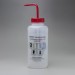 SP Bel-Art GHS Labeled Safety-Vented Acetone Wash Bottles; 1000ml (32oz), Polyethylene w/Red Polypropylene Cap (Pack of 2)