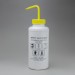 SP Bel-Art GHS Labeled Safety-Vented Sodium Hypochlorite (Bleach) Wash Bottles; 1000ml (32oz), Polyethylene w/Yellow Polypropylene Cap (Pack of 2)