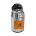 SP Bel-Art Benchtop Biohazard Disposal Can with Motion Sensor Lid; 1.5L Capacity, Stainless Steel