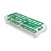 SP Bel-Art Switch-Grid Test Tube Rack; 40 Places, For 16-20mm Tubes, Green