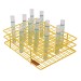 SP Bel-Art Poxygrid Test Tube Rack; For 13-16mm Tubes, 108 Places, Yellow
