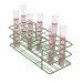 SP Bel-Art Poxygrid Test Tube Rack; For 16-20mm Tubes, 40 Places, Green
