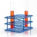 SP Bel-Art Poxygrid “Half-Size” Test Tube Rack; For 13-16mm Tubes, 24 Places, Blue