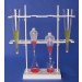 SP Bel-Art Polyethylene Imhoff Cone and Separatory Funnel Rack; 8.5 x 26 x 29 in.