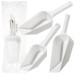 Sterileware Flat Bottom Sampling Scoops – White