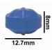 SP Bel-Art Spinbar Teflon Octagon Magnetic Stirring Bar; 12.7 x 8mm, Blue