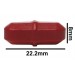 SP Bel-Art Spinbar Teflon Octagon Magnetic Stirring Bar; 22.2 x 8mm, Red