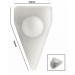 SP Bel-Art Spinvane Teflon Triangular Magnetic Stirring Bar; 5.6 x 9.6 x 4.8mm, Fits 1 ml Vials, White