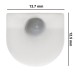 SP Bel-Art Spinvane Teflon Half Round Magnetic Stirring Bar; 13.7 x 12.5 x 12.6mm, 16mm O.D., White 